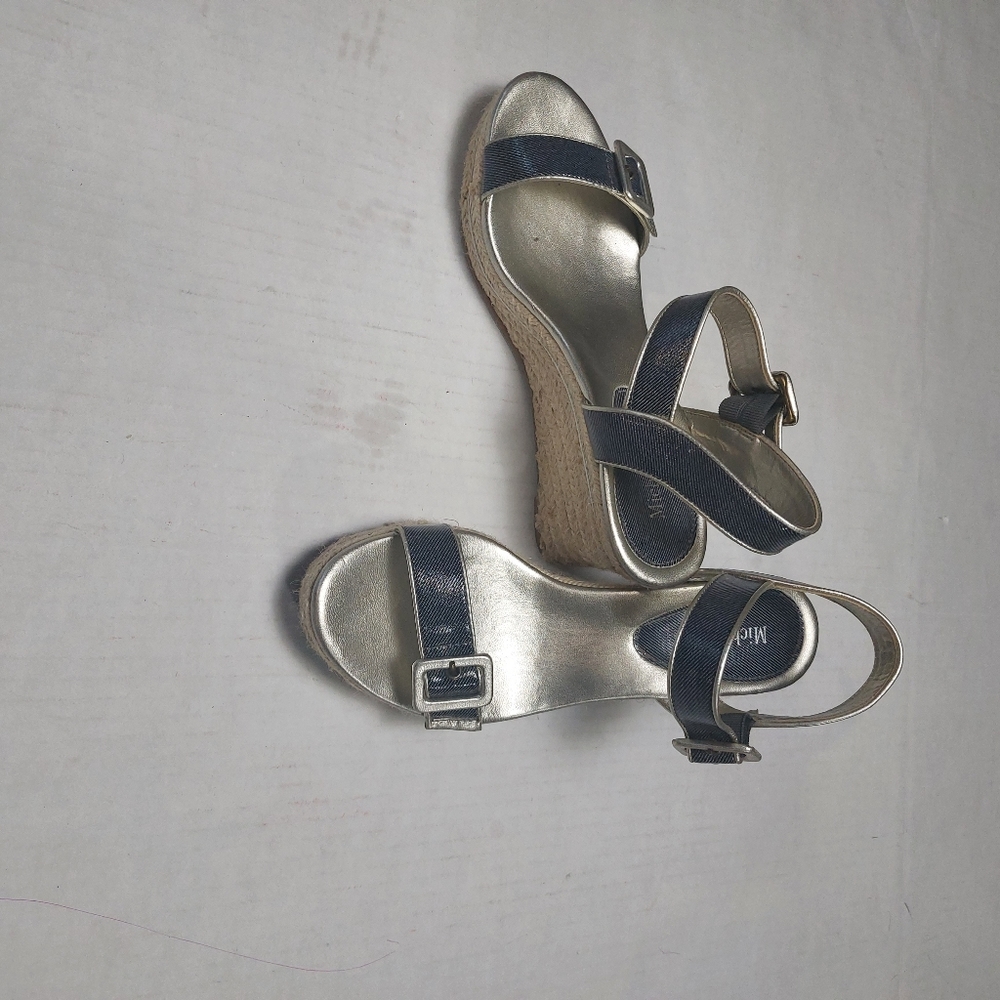 Michelle D Sandals Heels Wedges Size 8 - Picture 10 of 14